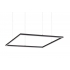 Oracle Slim Square 90 SP CZARNA LAMPA WISZĄCA LED 53W   259208   Ideal-Lux